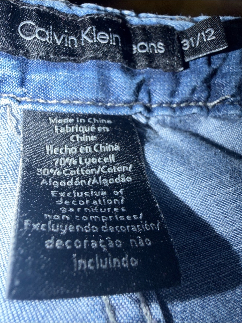 Calvin Klein Jeans size 31/12